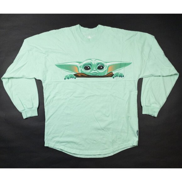 Spirit Jersey Star Wars The Mandalorian Grogu Shirt Disney Parks Mint Green Size - Picture 2 of 12